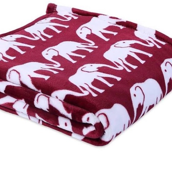 🐘 last one! Prancing elephants 50x60 plush throw - Picture 6 of 8